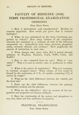 Exam paper 1886 page Xc, paper, typewriter, letter standard, Copyright University of Sydney
